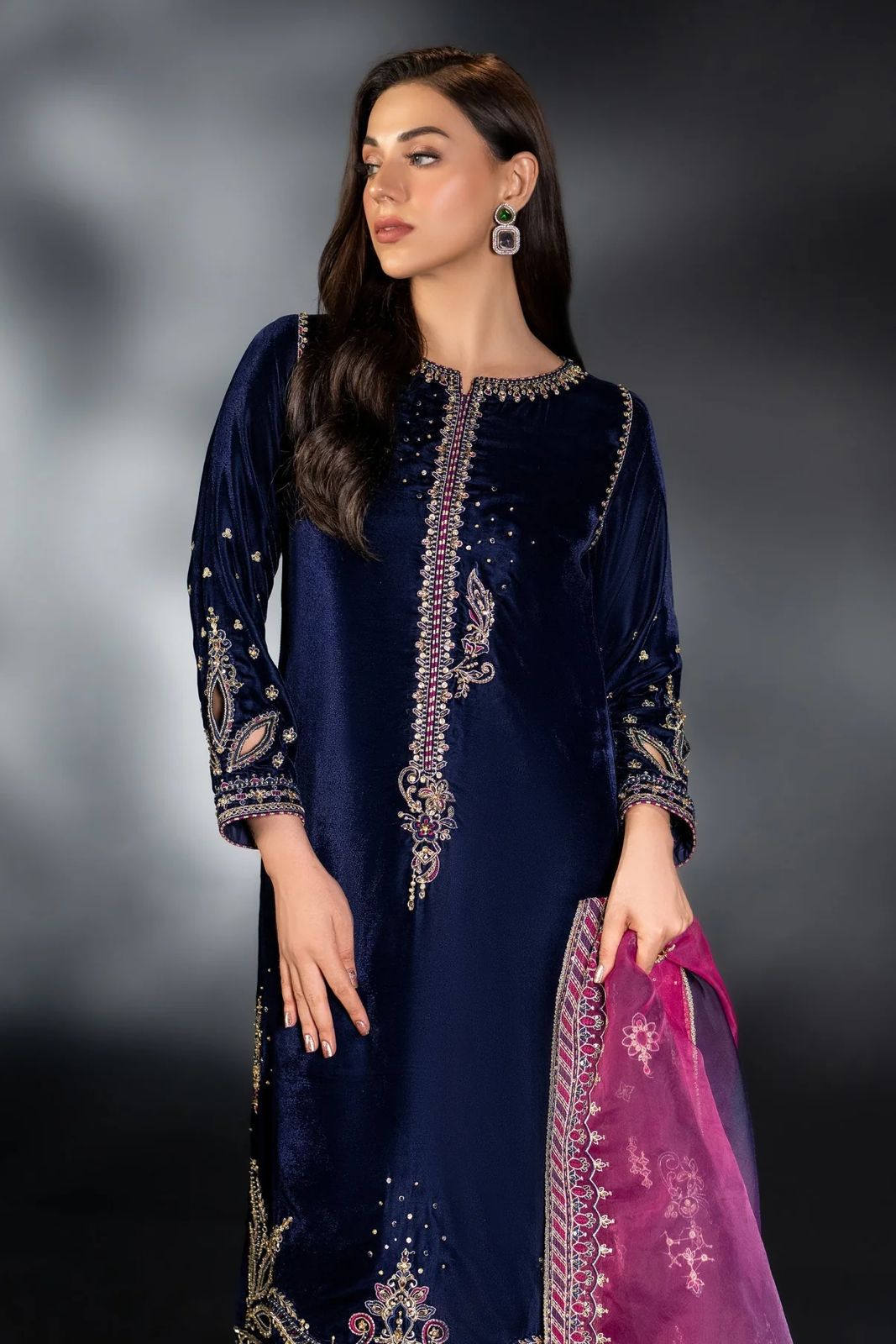 Naqashi Embroidered Velvet