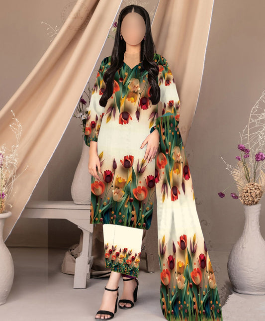 Floral Digital Printed