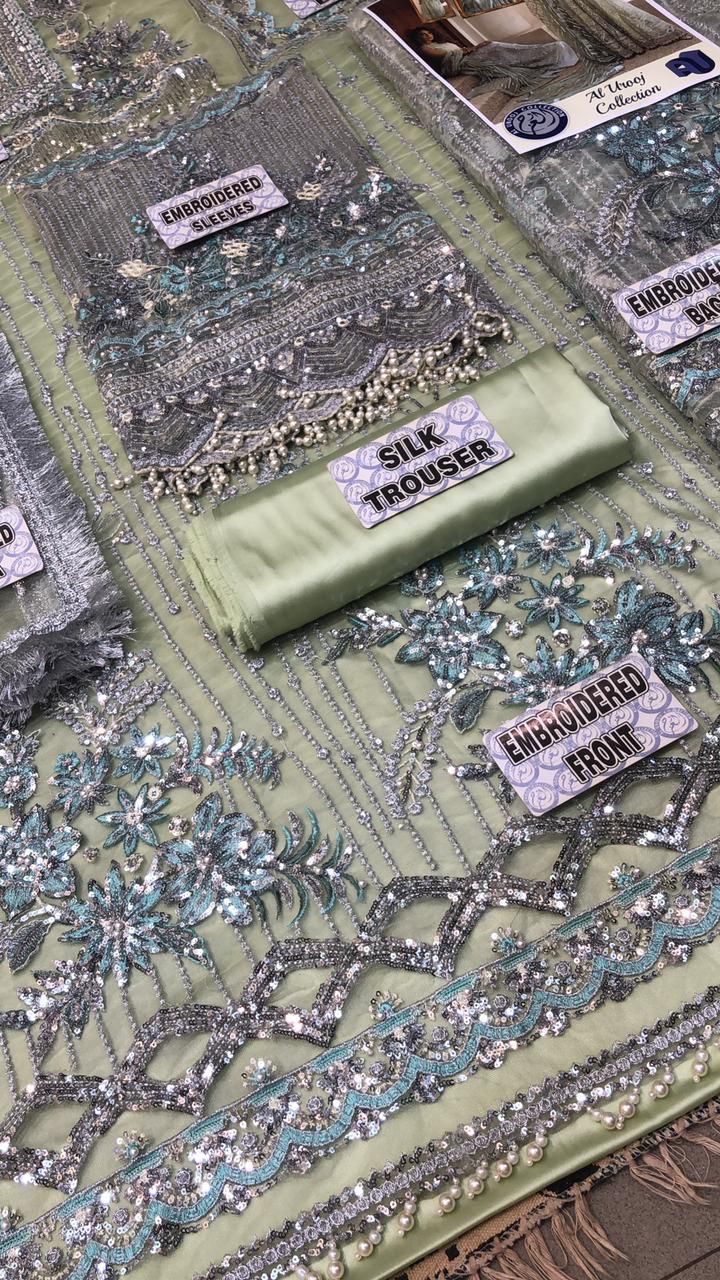 Mushq Trousseau De Luxe Ocean Wave party wear dress