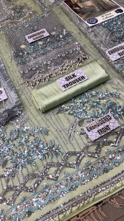 Mushq Trousseau De Luxe Ocean Wave party wear dress