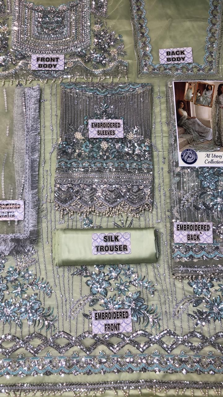 Mushq Trousseau De Luxe Ocean Wave party wear dress