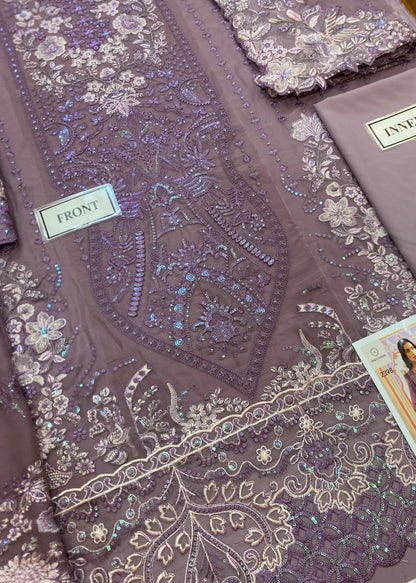 Azure Chiffon Embroidered