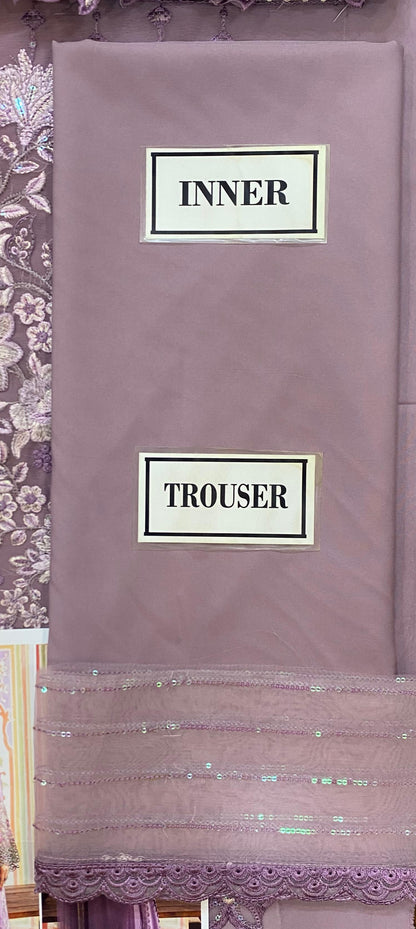 Azure Chiffon Embroidered