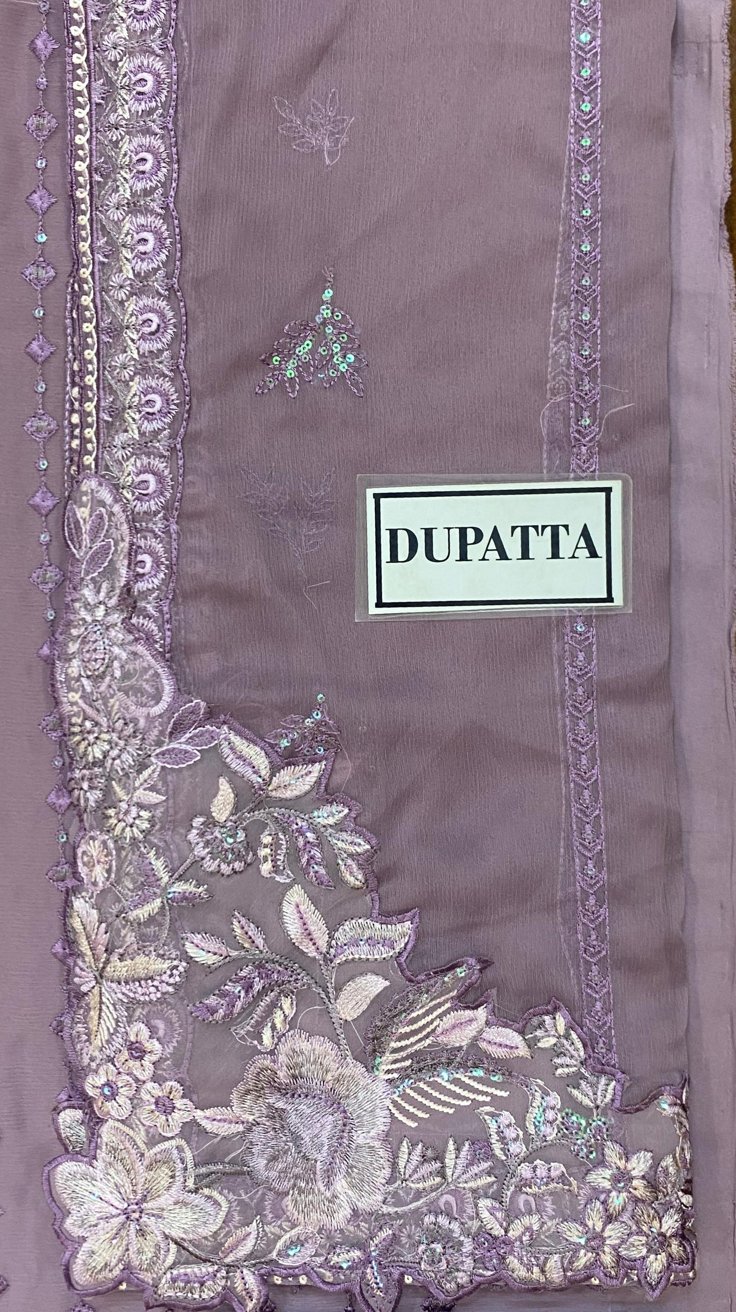 Azure Chiffon Embroidered