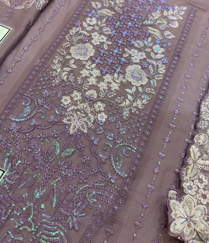 Azure Chiffon Embroidered