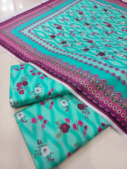 Mix Brand 3 Pcs Printed Cotton