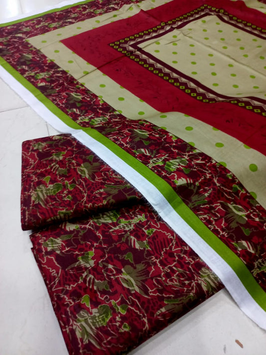 Mix Brand 3 Pcs Printed Cotton