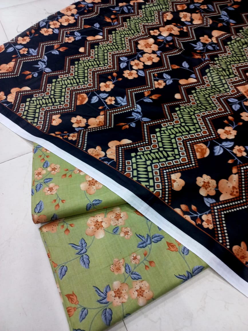 Mix Brand 3 Pcs Printed Cotton