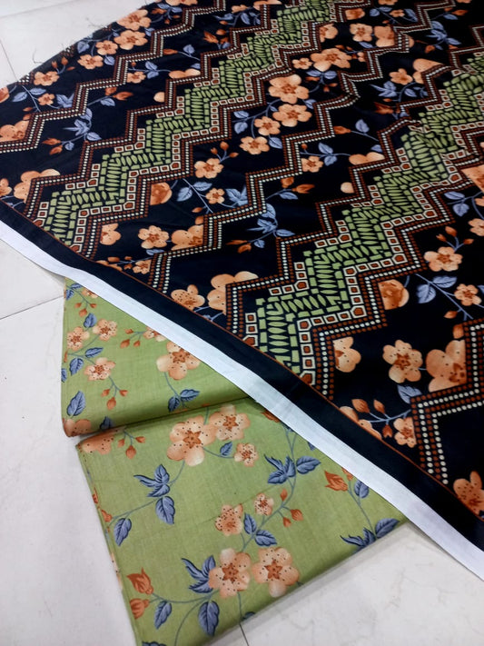 Mix Brand 3 Pcs Printed Cotton