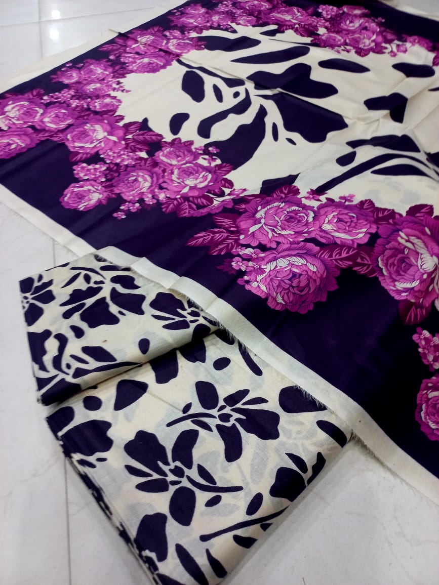 Mix Brand 3 Pcs Printed Cotton