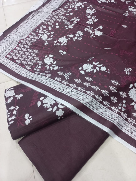 Mix Brand 3 Pcs Printed Cotton