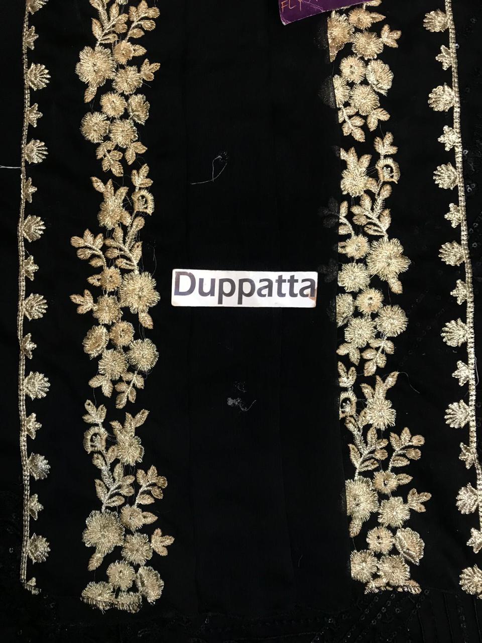 Azure Chiffon Embroidered