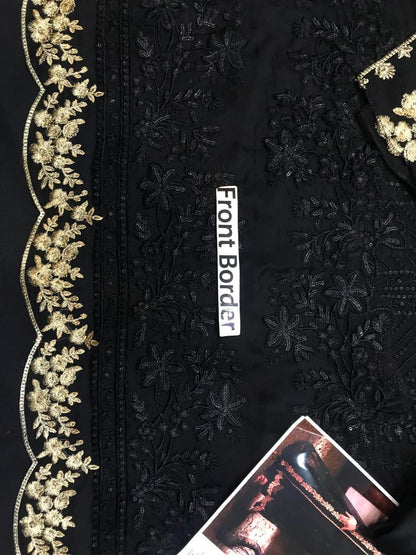 Azure Chiffon Embroidered