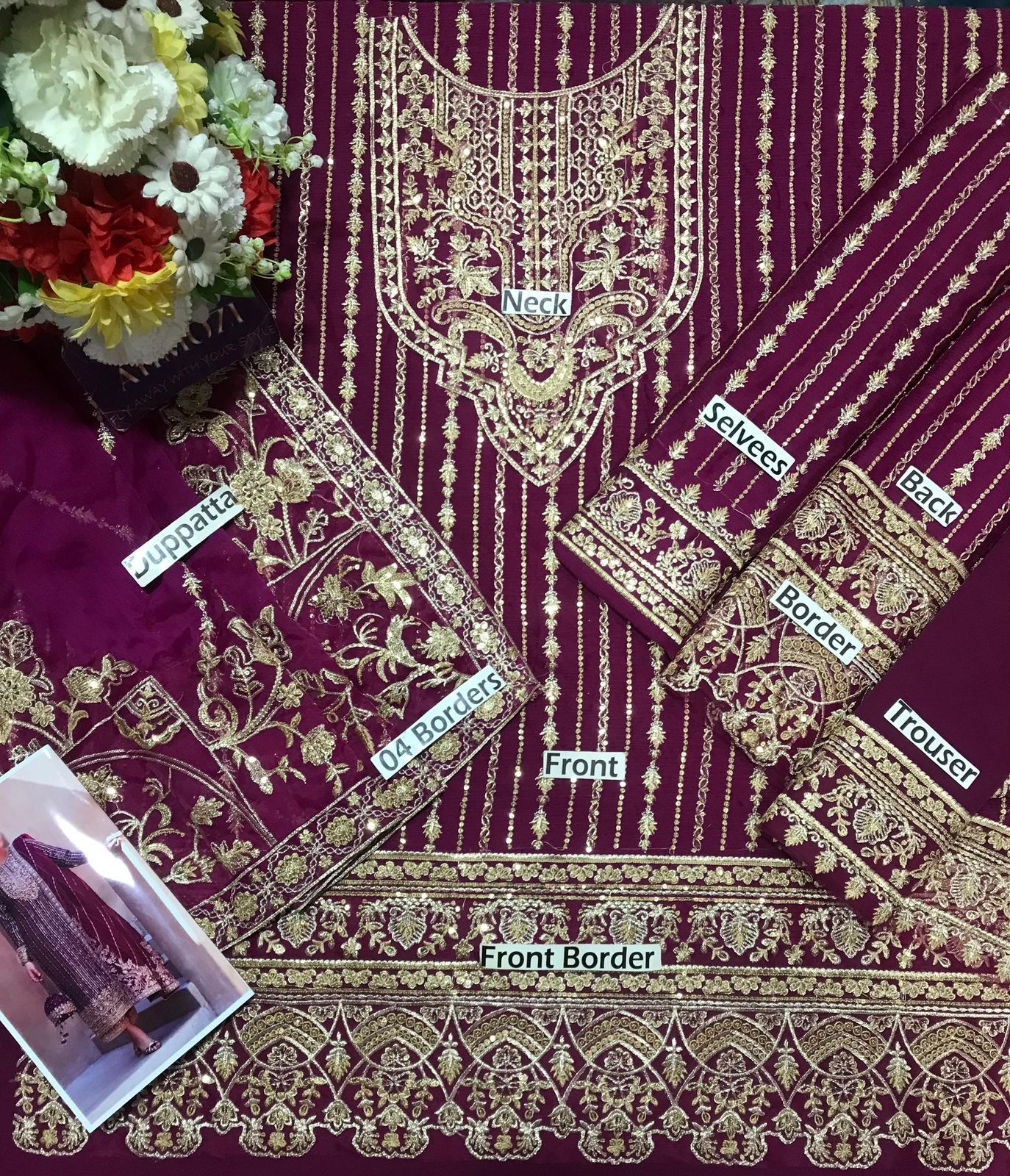 Kanwal Malik Chiffon Embroidered Collection