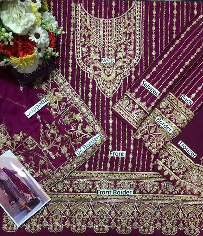 Kanwal Malik Chiffon Embroidered Collection