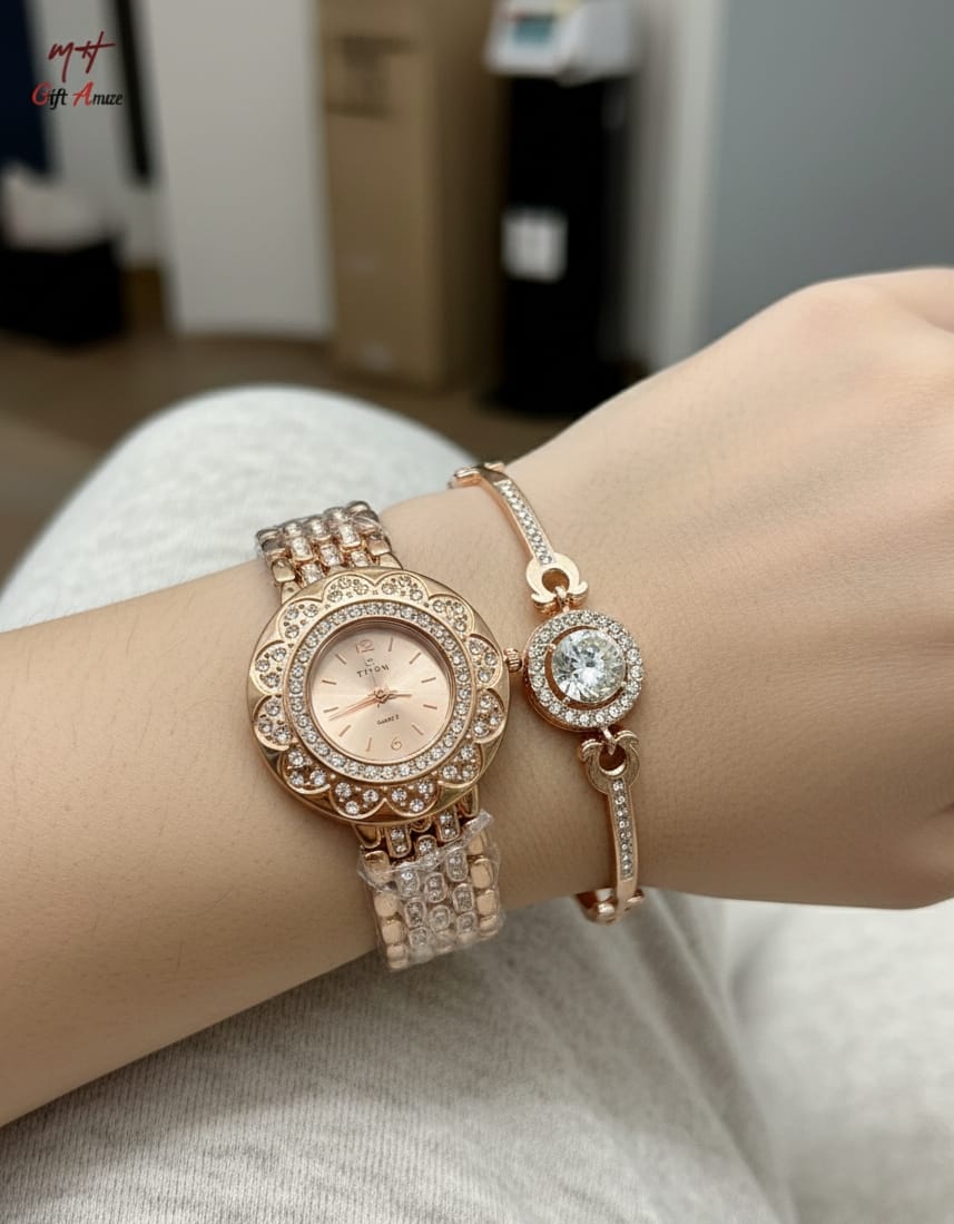 Ladies Jewellery Watch + Bracelet