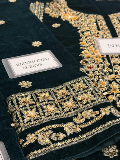 HASEENS Velvet Embroidered Winter Collection
