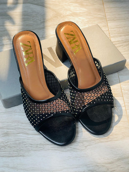 ZARA NET HEELS