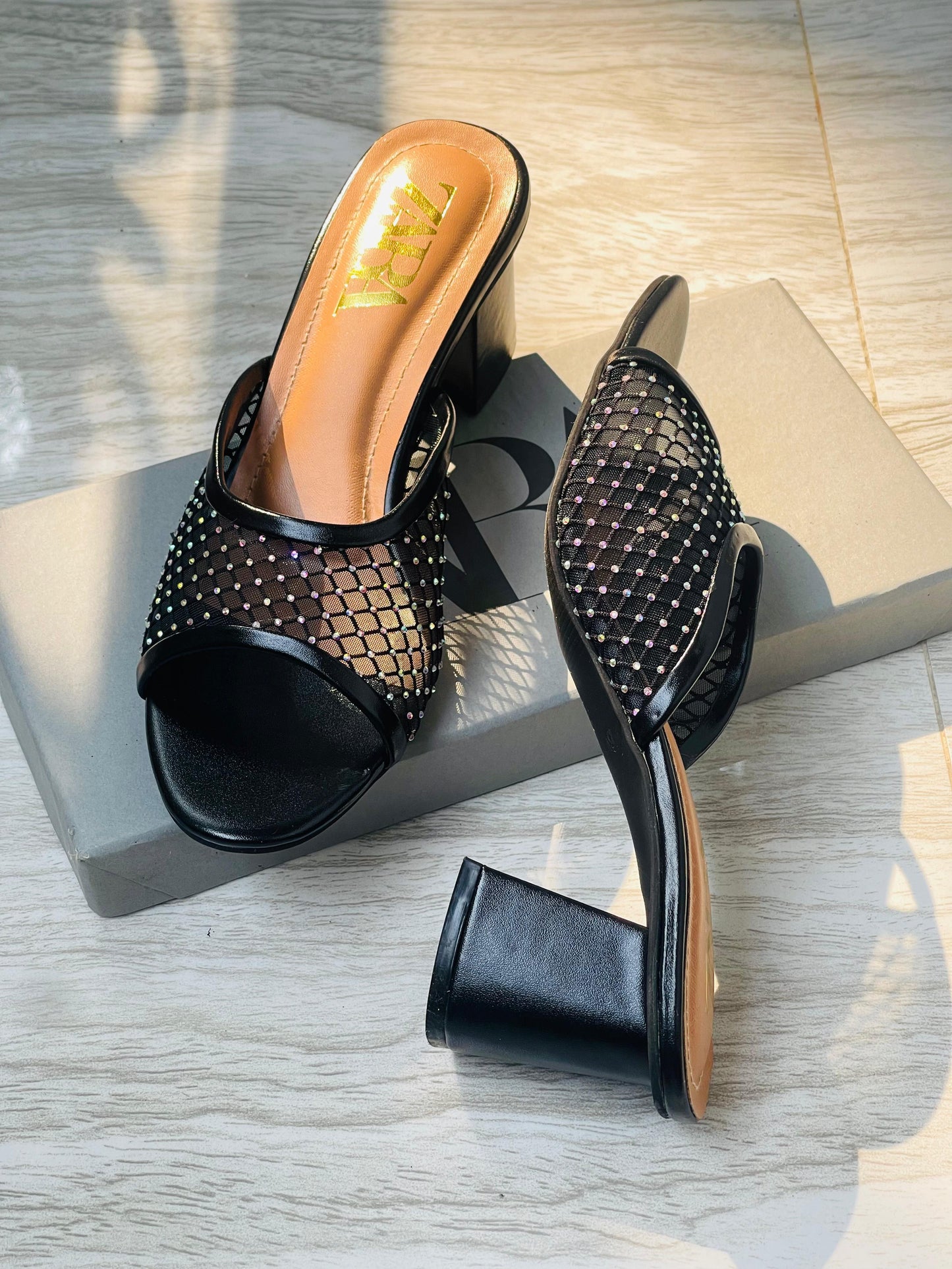 ZARA NET HEELS