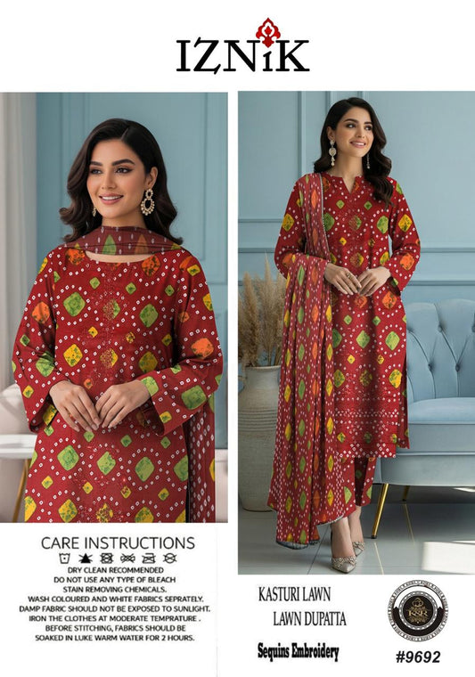 Kasturi Lawn With Lawn Dupatta