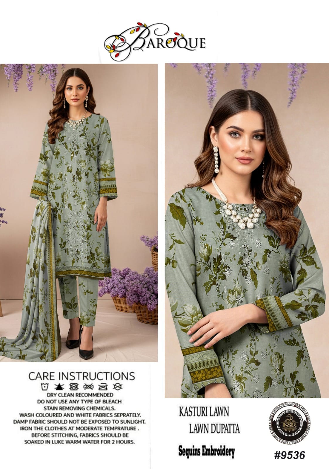 Kasturi Lawn With Lawn Dupatta