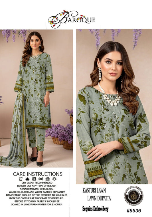 Kasturi Lawn With Lawn Dupatta