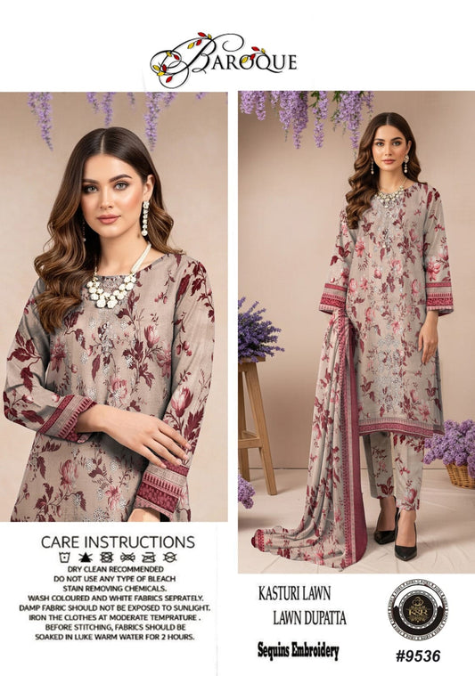 Kasturi Lawn With Lawn Dupatta