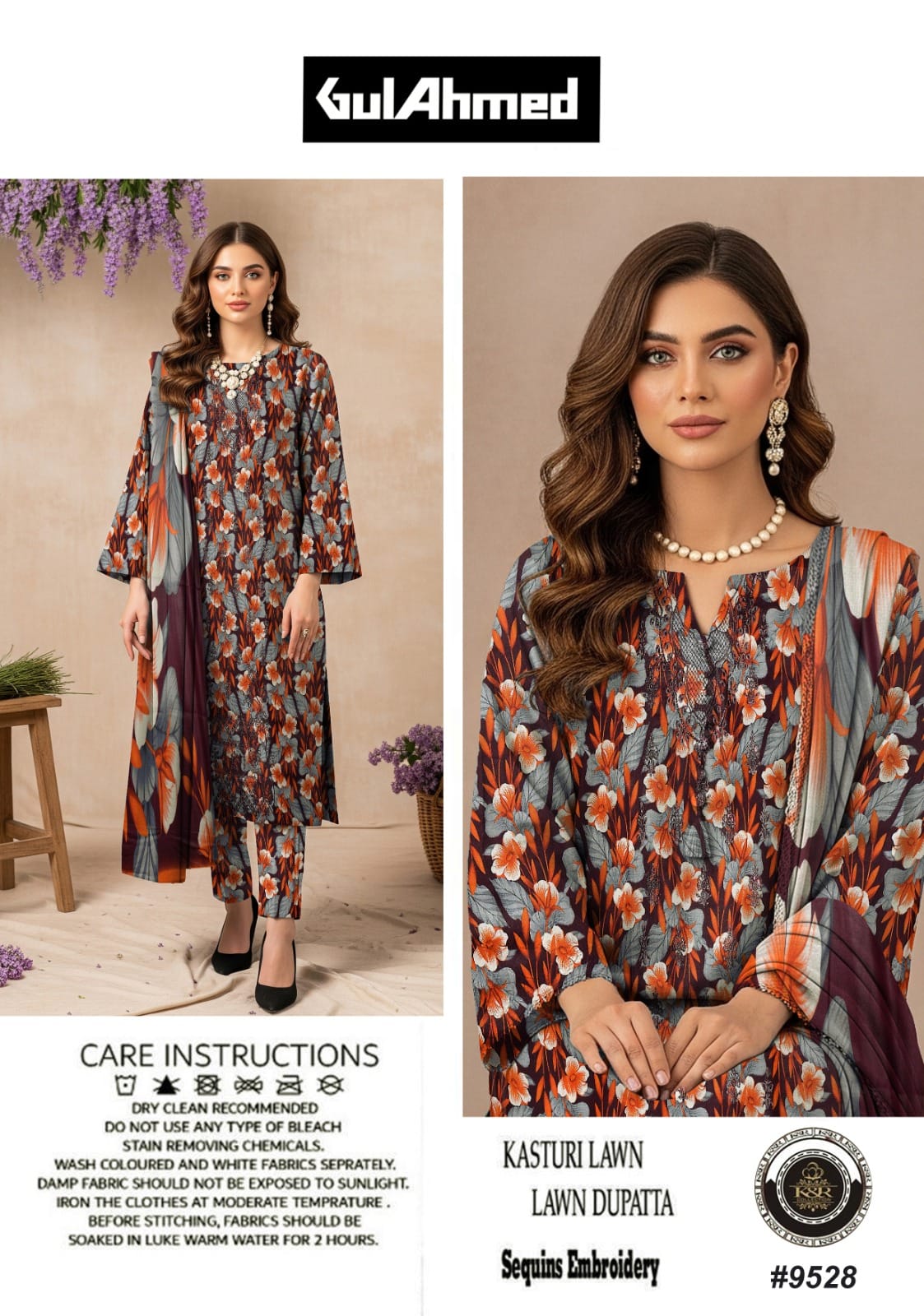 Kasturi Lawn With Lawn Dupatta