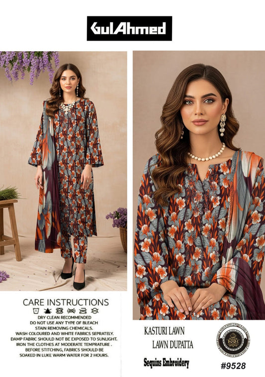 Kasturi Lawn With Lawn Dupatta