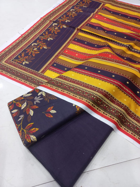 Mix Brand 3 Pcs Printed Cotton
