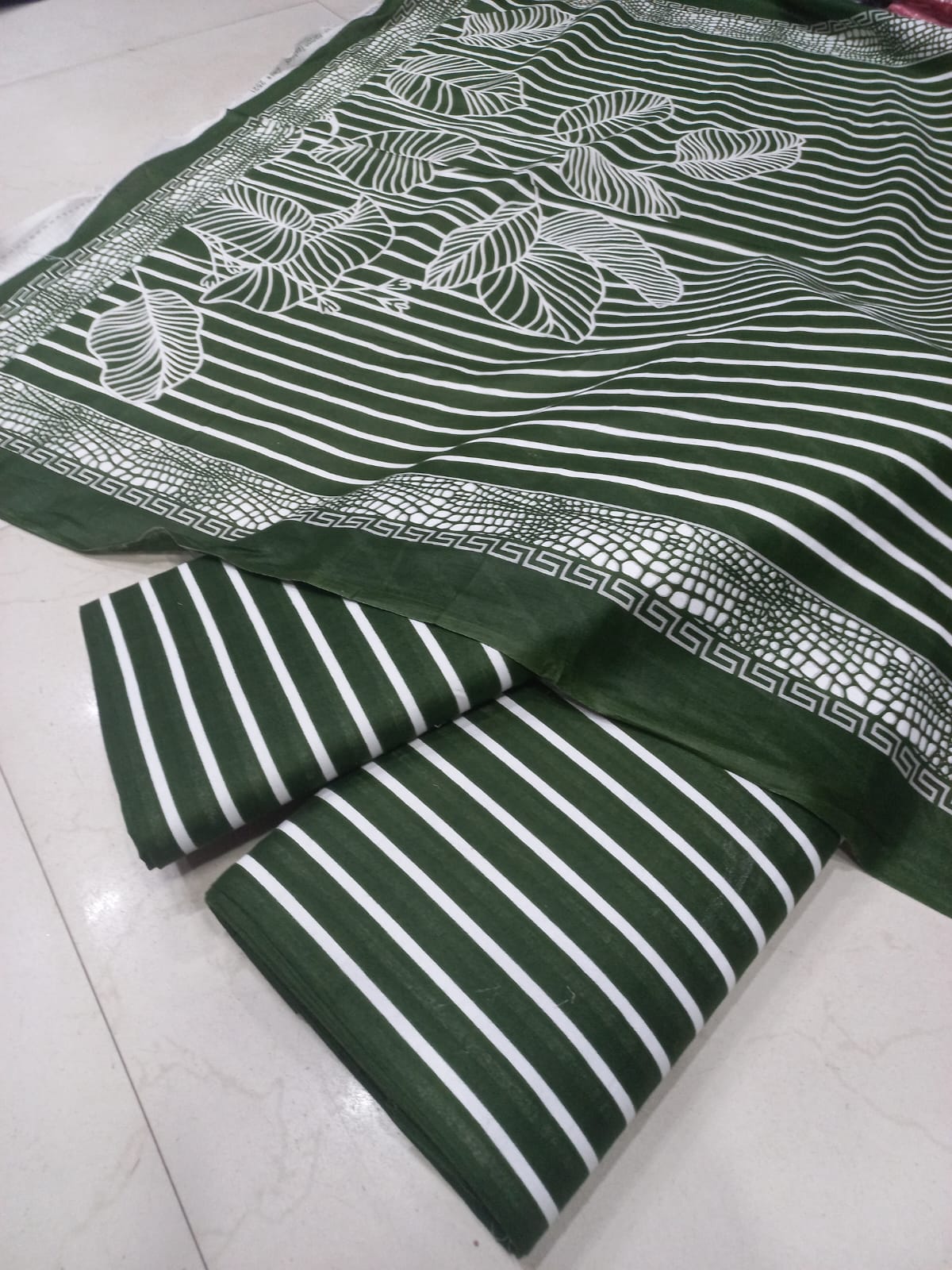 Mix Brand 3 Pcs Printed Cotton