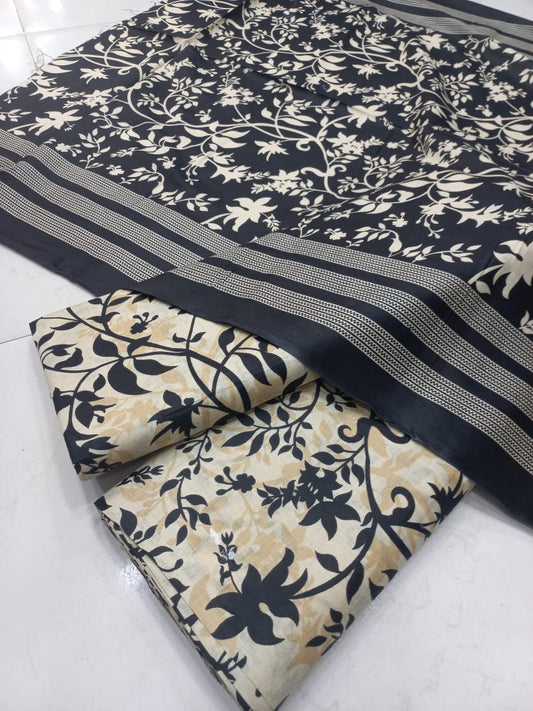 Mix Brand 3 Pcs Printed Cotton