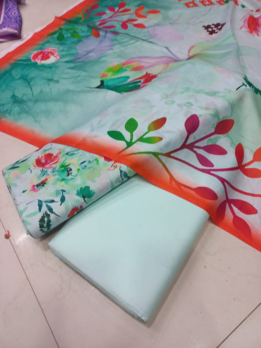 Mix Brand 3 Pcs Printed Cotton