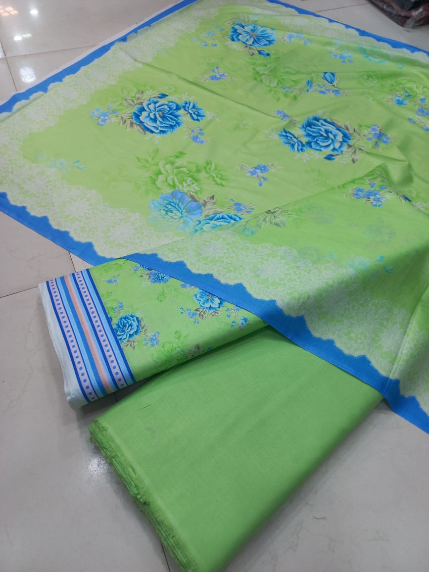 Mix Brand 3 Pcs Printed Cotton