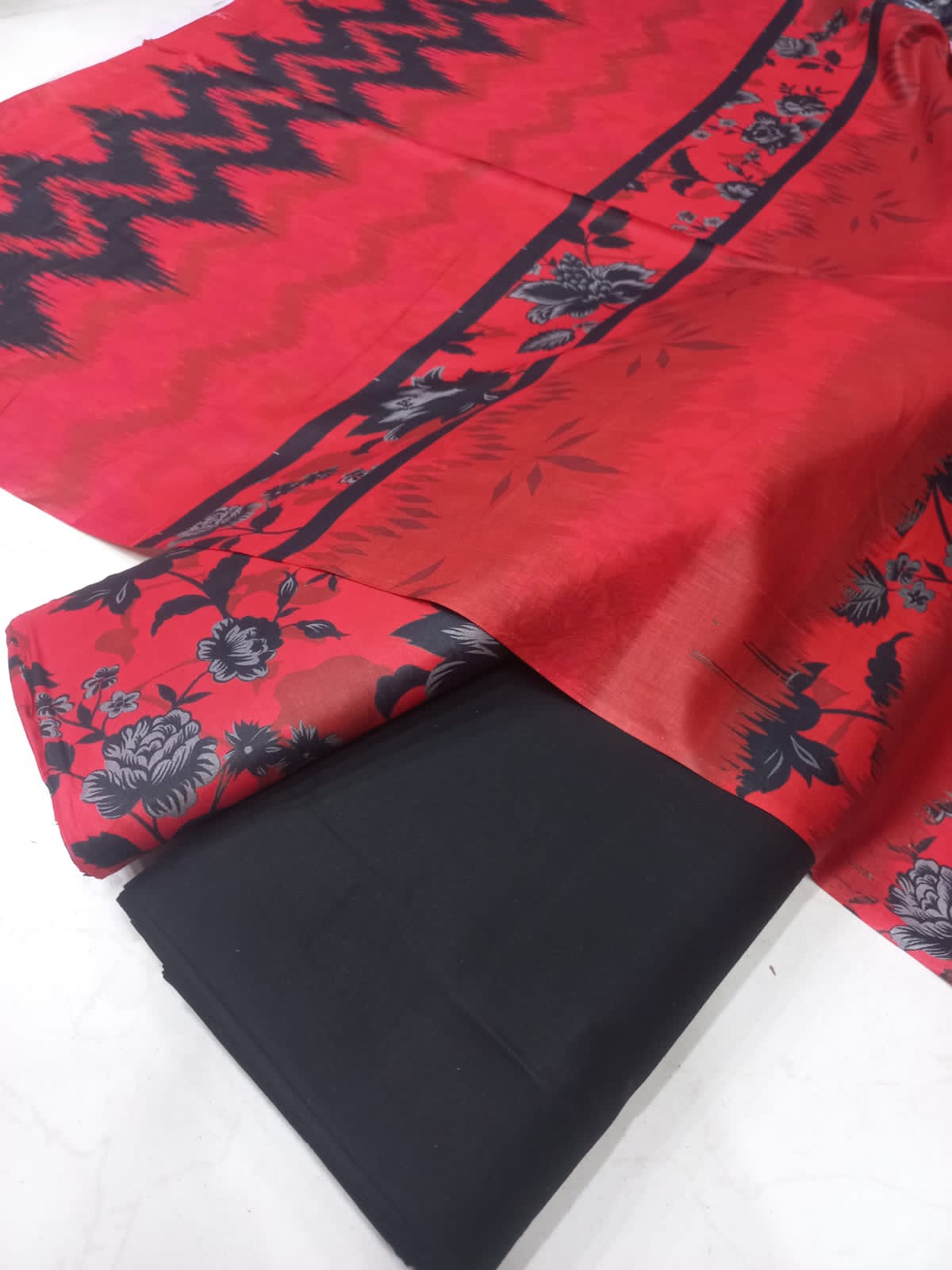 Mix Brand 3 Pcs Printed Cotton