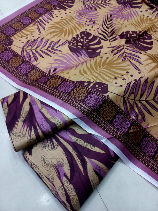 Mix Brand 3 Pcs Printed Cotton