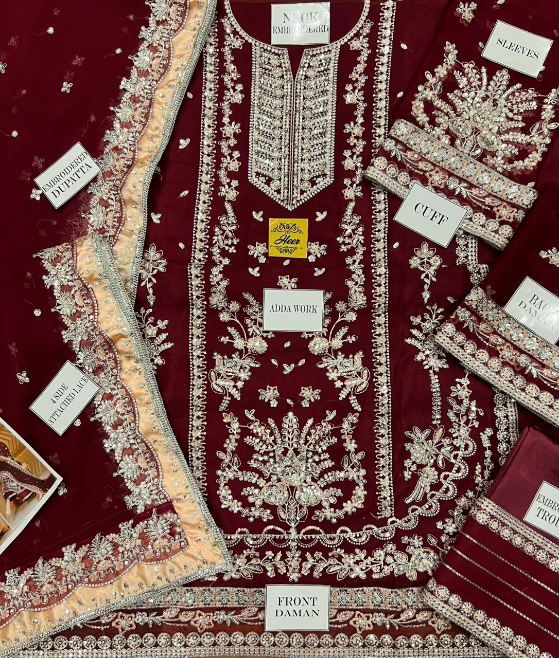 Aneela's Embroidered Chiffon Wedding Collection