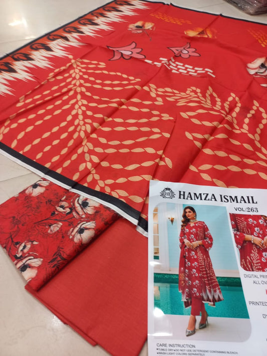 Bin Ismail 3 Pcs Printed Lawn Suit