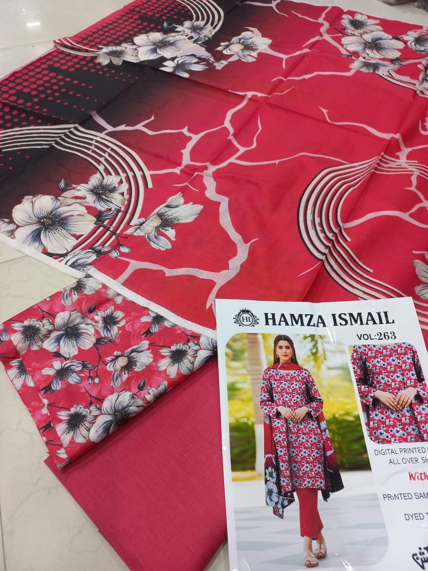 Bin Ismail 3 Pcs Printed Lawn Suit