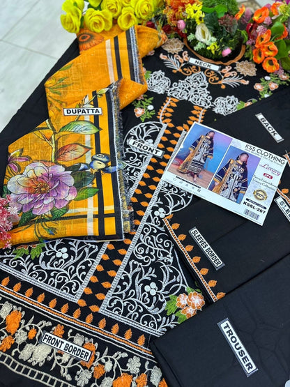 Asifa & Nabeel Aleyna Lawn DIAMOND DIGITAL ORGANZA