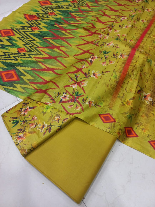 Mix Brand 3 Pcs Printed Cotton Lawn