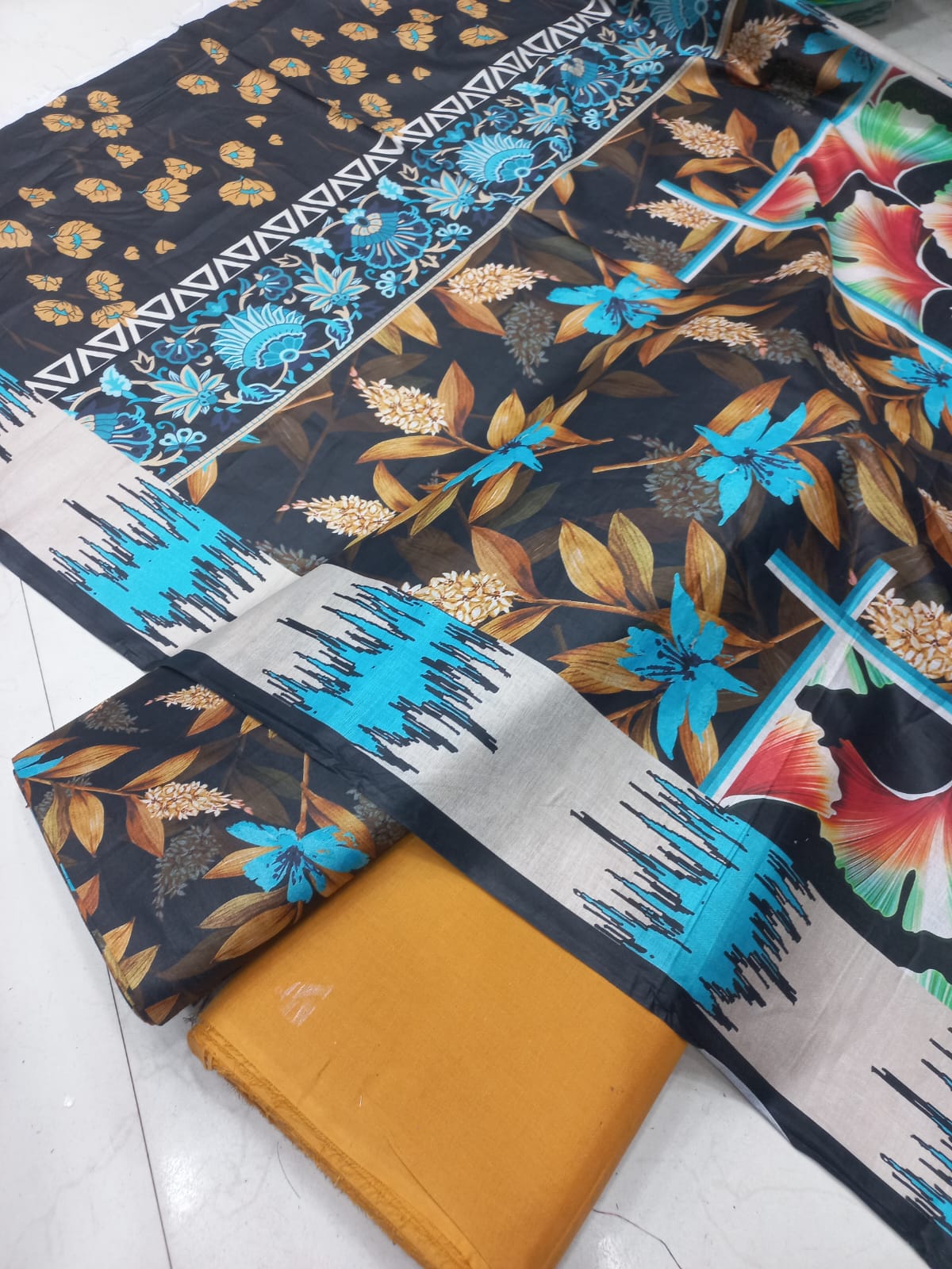 Mix Brand 3 Pcs Printed Cotton Lawn