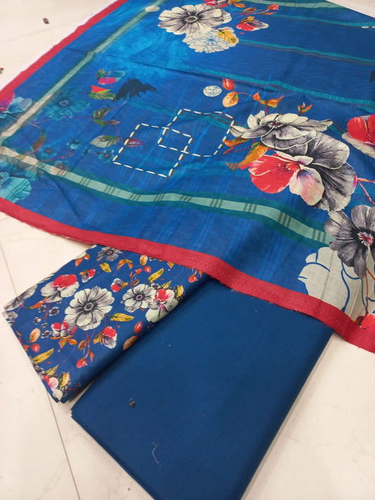 Mix Brand 3 Pcs Printed Cotton Lawn