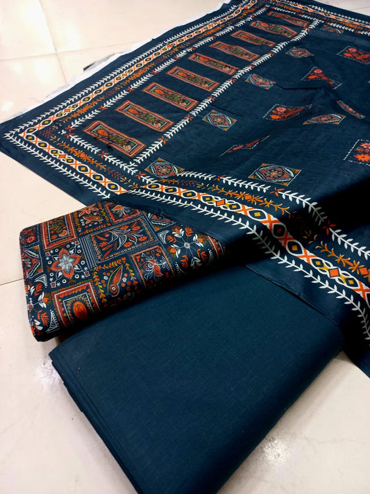 Mix Brand 3 Pcs Printed Cotton Lawn
