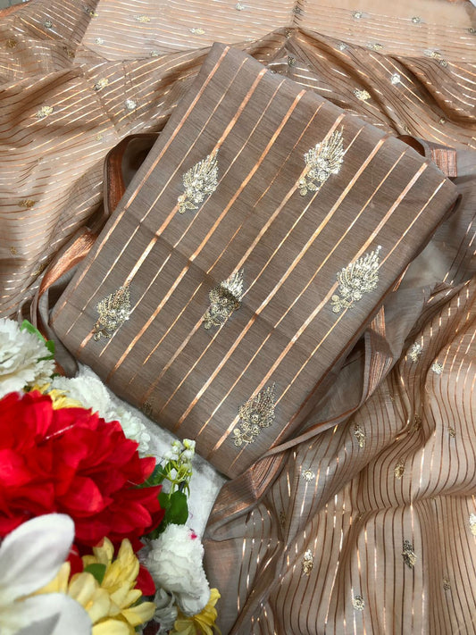 3 PCS COTTON EMBROIDERED SUITS
