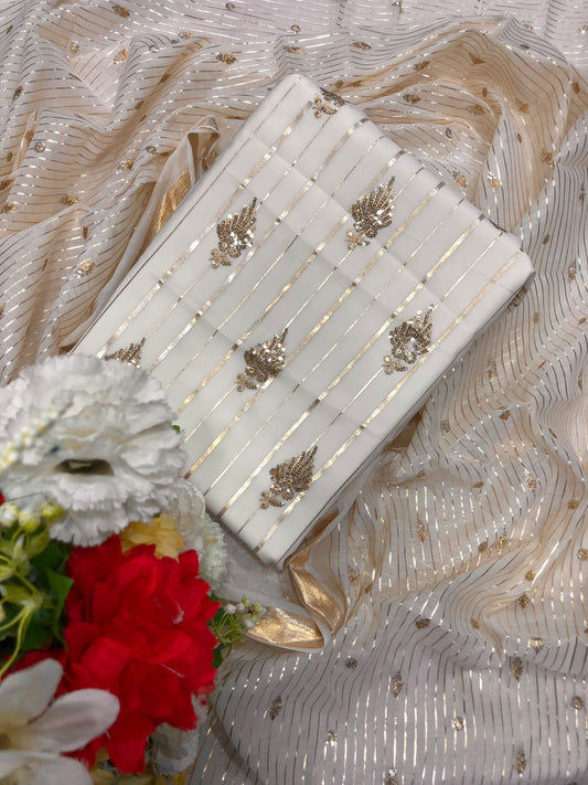 3 PCS COTTON EMBROIDERED SUITS