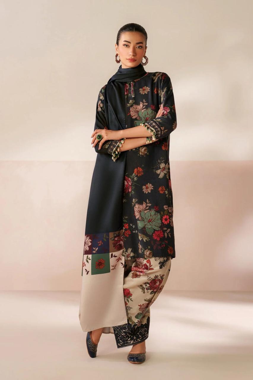Mix Brand Lawn With Chiffon Dupatta