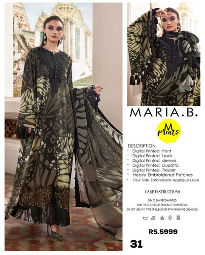 Mix Brand Lawn With Chiffon Dupatta