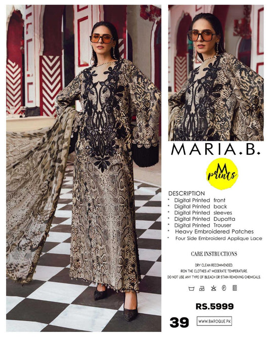 Mix Brand Lawn With Chiffon Dupatta