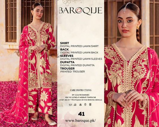 Mix Brand Lawn With Chiffon Dupatta